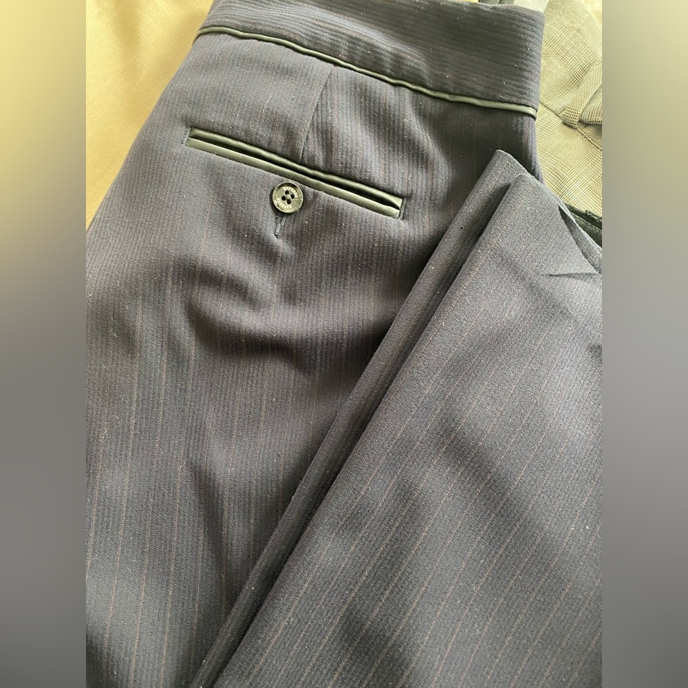 Express Editor Blue Pinstripe Suit pant